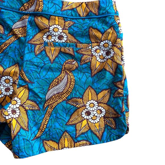 Anthropologie Elevenses Shorts Women 8 Floral Birds Hawaiian Tropical Resortwear - Picture 4 of 12